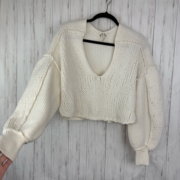 Free People We the Free chunky cropped sweater XS - Picture 1 of 7